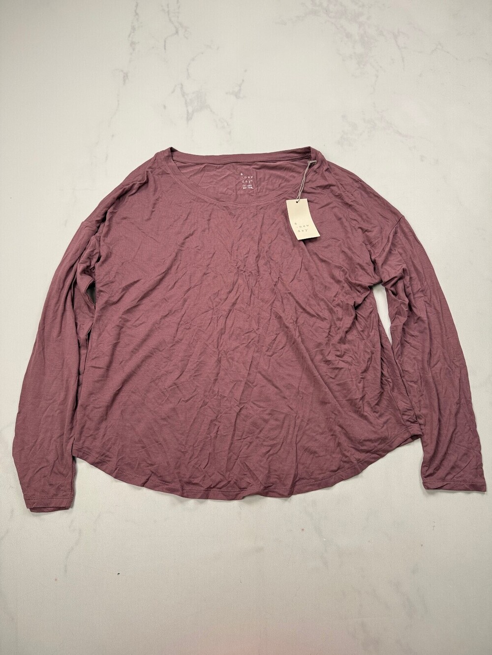 A New Day Blouse Mauve Contemporary Everyday Essential - Womens XX-Large